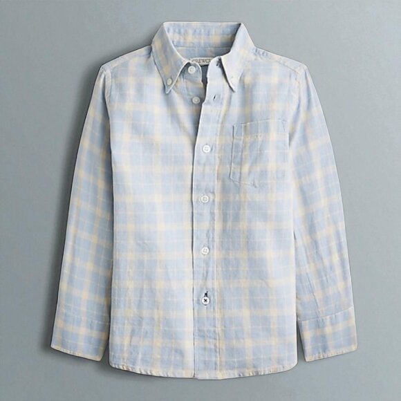 J. Crew Kids' button-down linen-blend shirt Size 5 - Picture 1 of 11